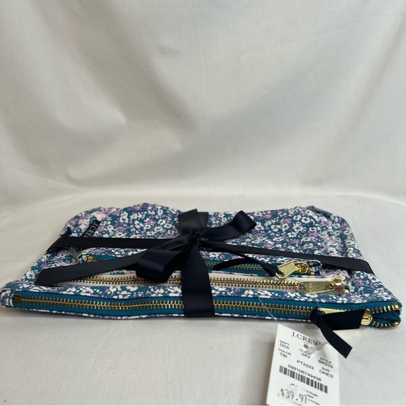 J. Crew Set of 3 Floral Makeup Purse Pouches. - Picture 6 of 6